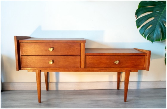 Image 1 of Teakhouten dressoir, jaren 60