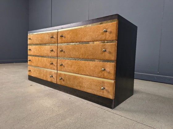 Image 1 of Cassettiera italiana vintage in velluto, anni '70