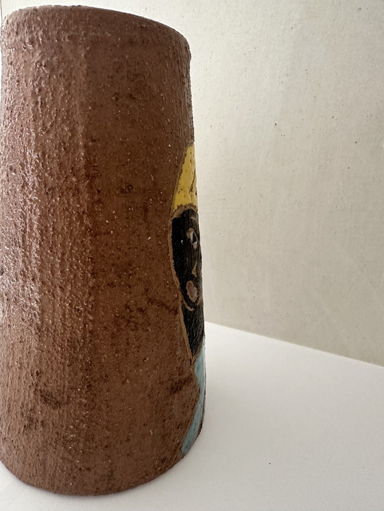 Image 1 of Fratelli Fanciullacci vaas met decor 50-70’s