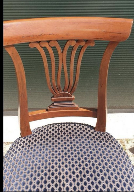 Image 1 of 4 cherry wood harp model dining chairs