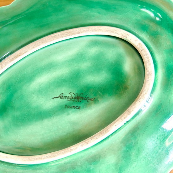 Image 1 of Salsiera in terracotta di Sarreguemines del XIX secolo, uva