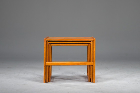 Image 1 of Mesas nido escandinavas de teca de mediados de siglo, 1960, set de 3