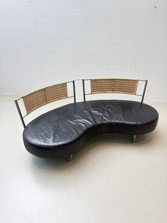 Divano in pelle Fantasy Island, Kurt Beier, anni '80 – Divani 3 posti, Leather (photo 3 of 18)