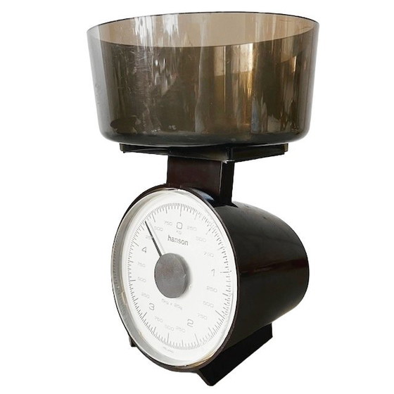 Image 1 of Vintage retro weegschaal Hanson bruin beige 1970's