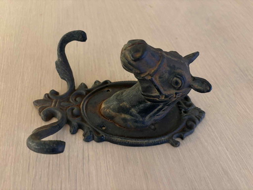 Perchero vintage con forma de cabeza de caballo - Decoración rústica de pared ecuestre