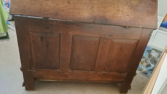 Wunderschöne antike Brauttruhe aus Eiche aus dem Jahr 1765 – Aufbewahrungsschrank, Wood (photo 2 of 17)