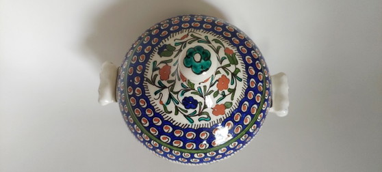 Image 1 of Vaso turco vintage in ceramica dipinto a mano proveniente da Kütahya