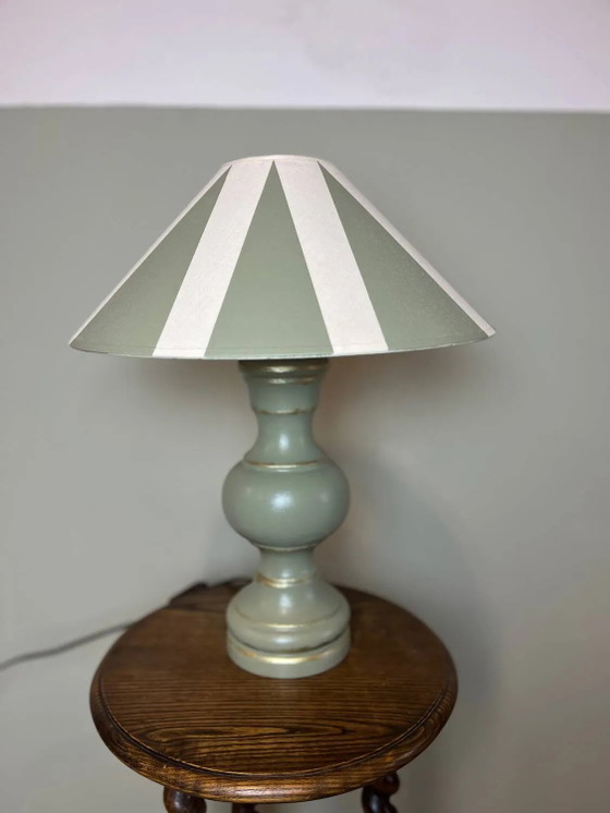 Celadongrüne Lampe – Tischlampen, Wood (photo 13 of 13)