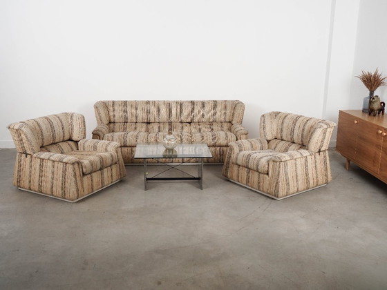 Image 1 of Driezitsbank, Italiaans design, jaren 60, gefabriceerd door Saporiti