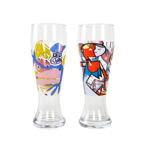 Set verzamelbrillen, jaren 90, ontwerper: Maarten Vrolijk, fabrikant: Ritzenhoff