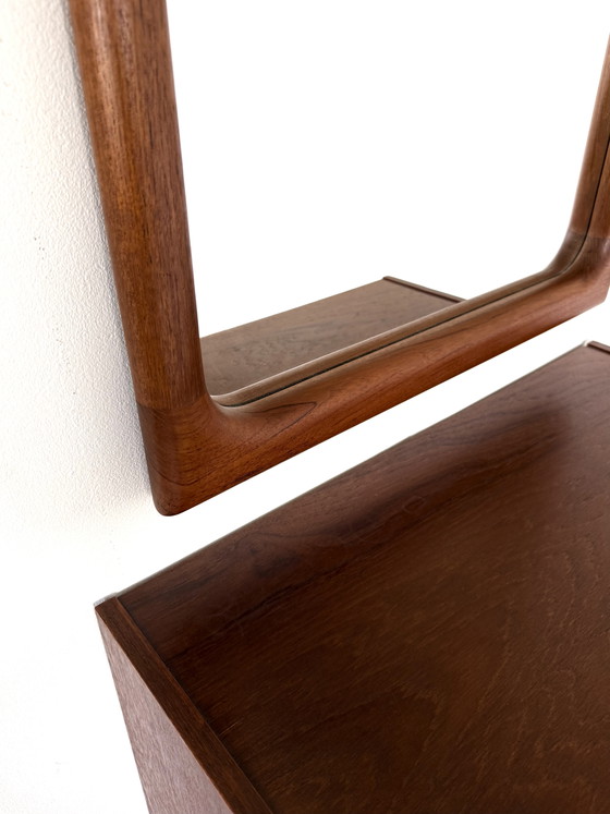 Image 1 of Miroir vintage en teck, Vildbjerg møbelfabrik '60
