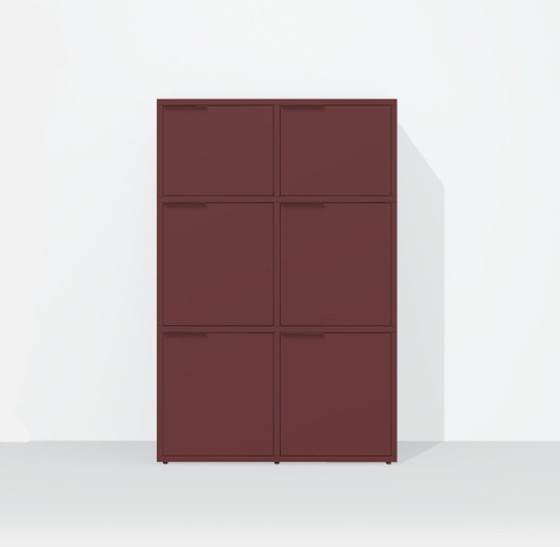 Image 1 of Tylko dressoir in bordeauxrood met deuren en lades