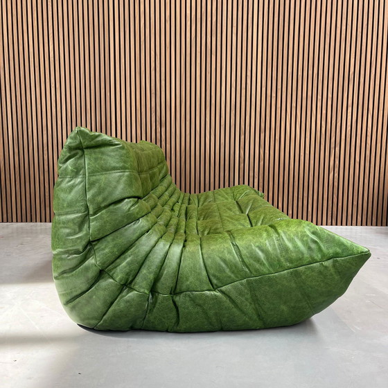 Image 1 of Ligne Roset Togo - 3-Sitzer grünes Leder