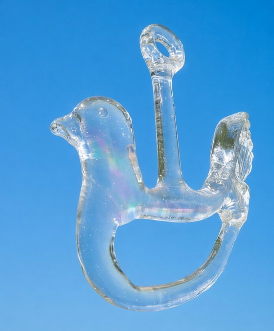 Image 1 of Kosta Boda Glazen Duif/Vogel Suncatcher – Ontwerp Bertil Vallien 