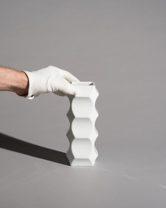 Image 1 of Heinrich Fuchs “ARCHAIS” Porcelain Vase Duo for Hutschenreuther, Germany 60s-70s