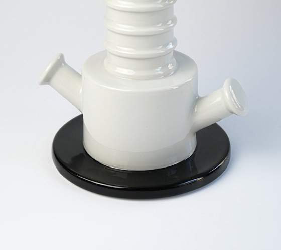 Image 1 of Ettore Sottsass Postmodern "Tigris" Porcelain Vase For Memphis Milano, 1983