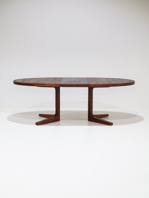 Oval Extendable Dining table Dyrlund Rosewood 1960s Danish – eettafels (photo 2 of 16)