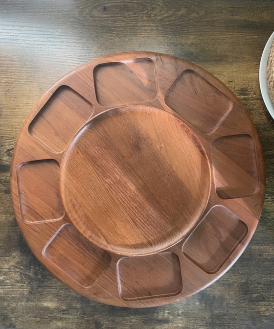 Image 1 of Bandeja para servir Lazy Susan de teca XL de DIGSMED Denmark