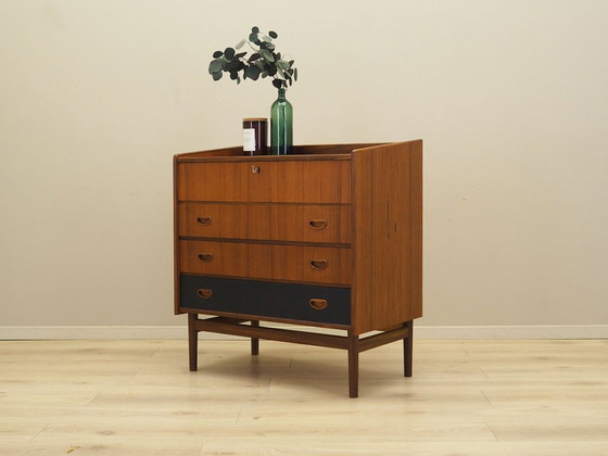 Image 1 of Tocador de teca, diseño danés, años 70, fabricado en Dinamarca