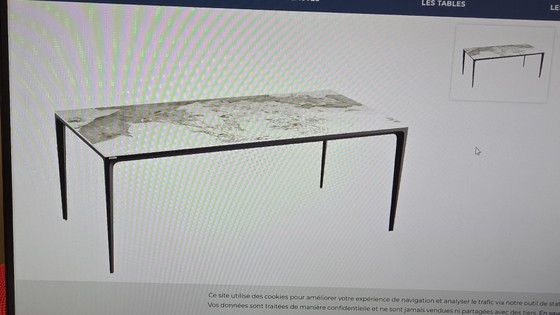Image 1 of Dining table and 6 new chairs still in original packaging.