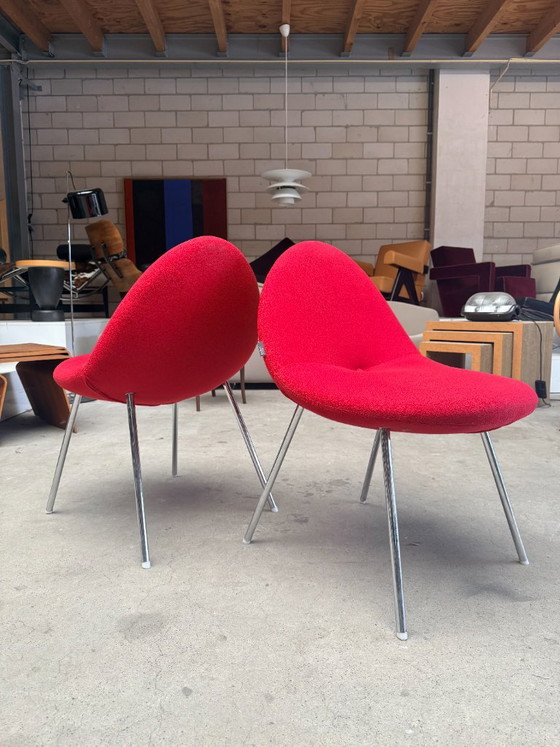 Set of 4 Artifort Conco chairs, Michiel van den Kley (set price) – Dining chairs, Textile, Chrome (photo 9 of 9)