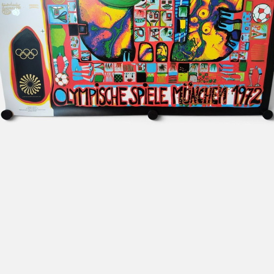 Hundertwasser / Olympic Games 1972 Munich / Vintage Sport Poster, Paper, Multi Color (photo 10 of 10)