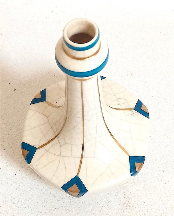 Image 1 of Soliflora in ceramica screpolata Art Déco Altezza 18 cm