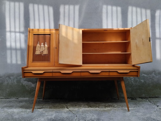 Image 1 of Italienisches Mod Century Highboard 50er 60er Jahre