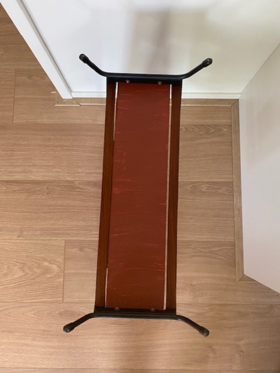 Image 1 of Scandinavisch design jaren 60 lectuurmand / bijzettafel teak