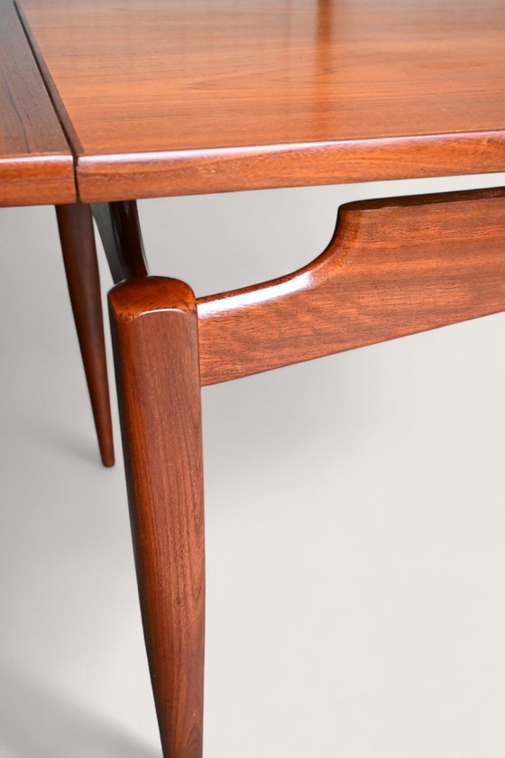 Image 1 of Rare Large Extendable Dining Table Louis van Teeffelen in Teak