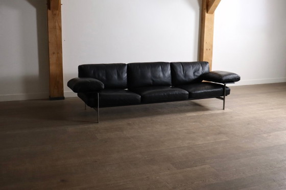 Divano tre posti Diesis in pelle nera di Antonio Citterio per B&B Italia, anni '70 – Divani 3 posti, Leather (photo 8 of 16)