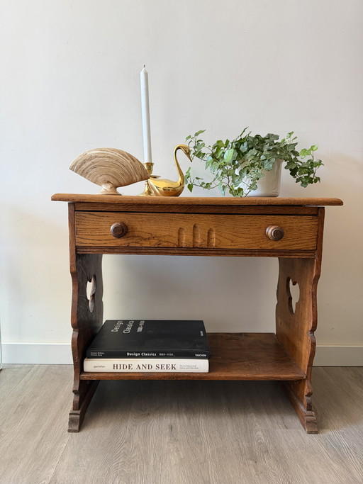 Vintage Beistelltisch mit Schublade