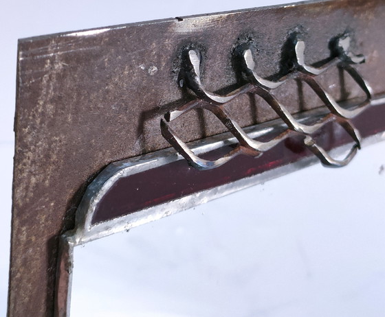 Image 1 of Brutalistische spiegelset glas en metaal