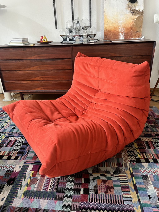 TOGO Stoel Ligne Roset Origineel Alcantara MidCentury SpaceAge