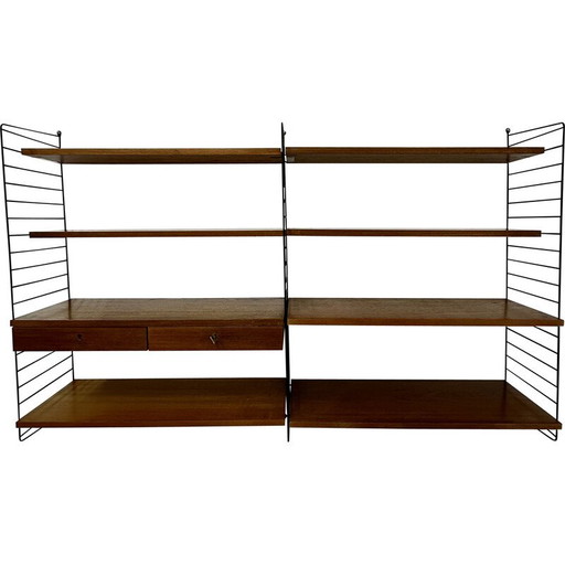Etagère murale vintage en corde par Nisse Strinning, 1960
