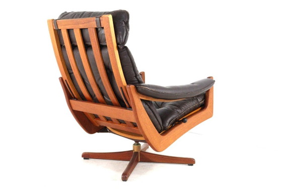 Söda Galvano - Lied Møbler Norway Fauteuil Vintage – Lied mobler, Leather, Wood (photo 2 of 18)