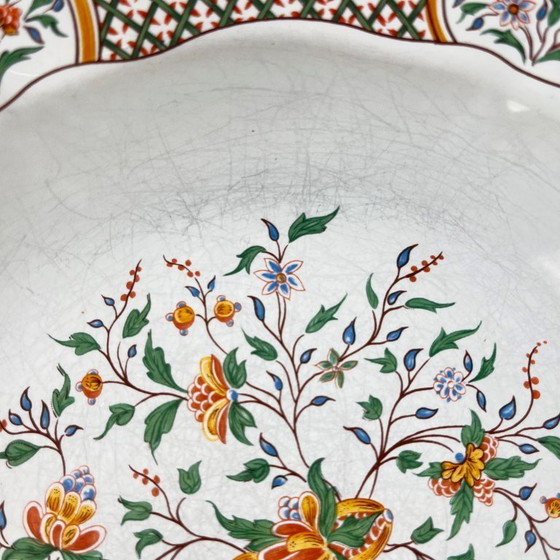 Image 1 of Set aus 10 Gien-Suppentellern, Dekor Rouen Esparsette, 1990