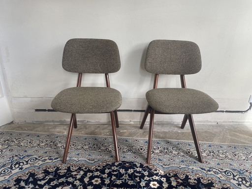 Set Of 2 Scissor Chairs By Louis Van Teeffelen For Wébé