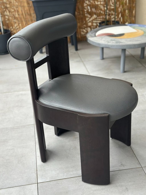 Lot de 2 chaises TAHANAN en bois massif et cuir – Design philippin fait main