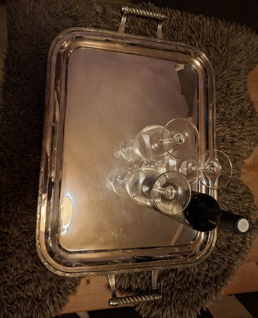 Plateau argenté Eichholtz magnifique