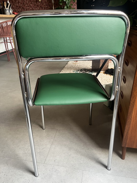 Image 1 of Chaise chromée rétro style Bauhaus