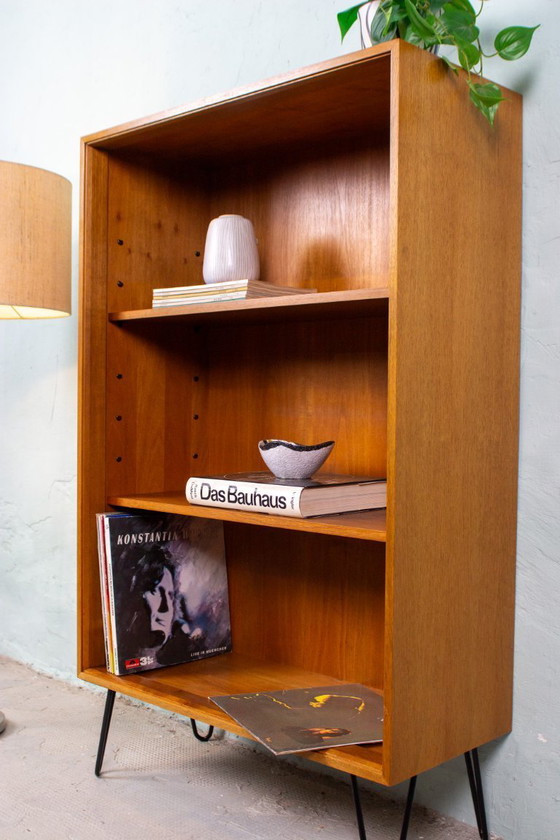 Image 1 of Vintage platenkast, boekenkast, ladekast, dressoir, midden van de 20e eeuw