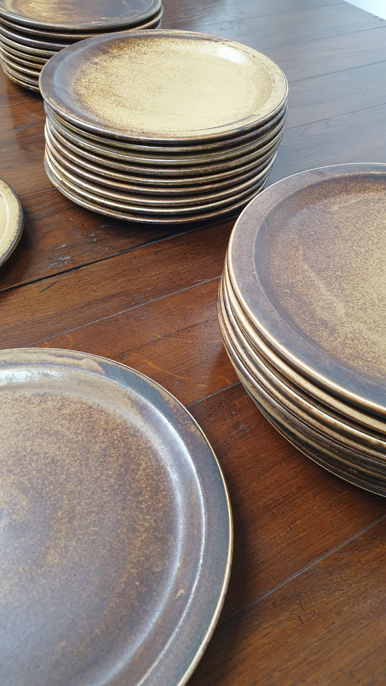 Image 1 of Vaisselle vintage 50pcs assiettes LILIEN PORZELLAN Autriche Caroline série Umbra brutaliste