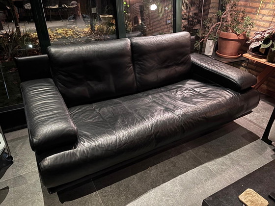 Image 1 of ROLF BENZ leather design sofa black in top condition!!