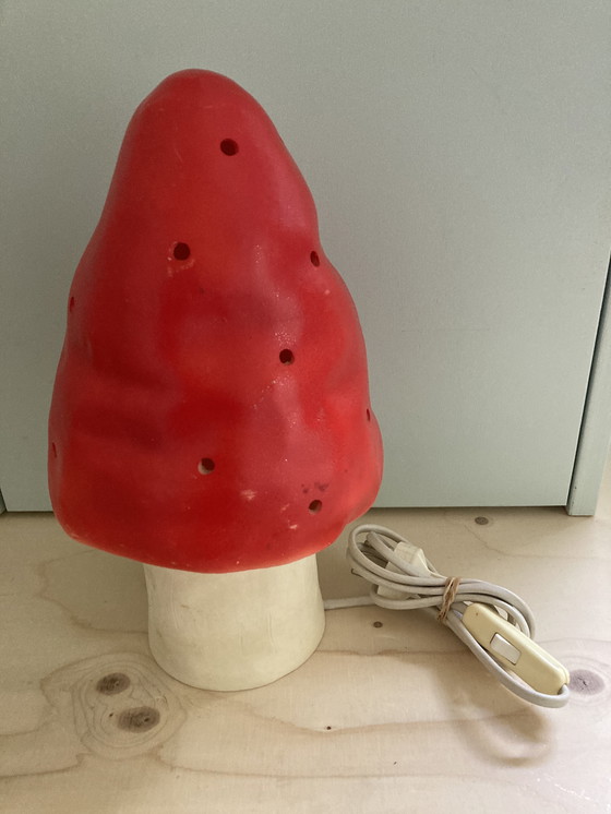 Image 1 of Heico Mushroom Lamp Red