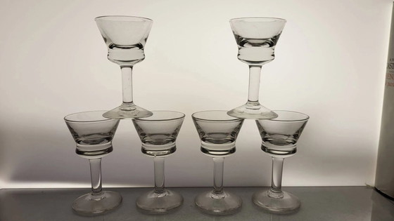 6 bistro liqueur glasses 1920s-30s – Glass & Decanter, Crystal, Vintage (photo 6 of 6)