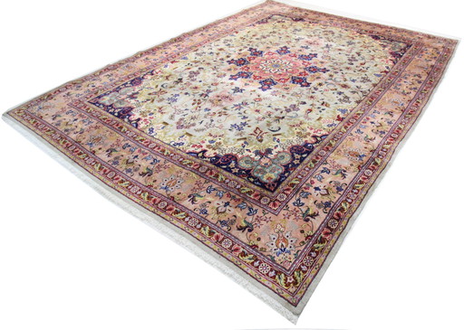 Original hand-knotted Persian carpet Tabriz 40 Raj Fine 387 X 300 Cm Top condition