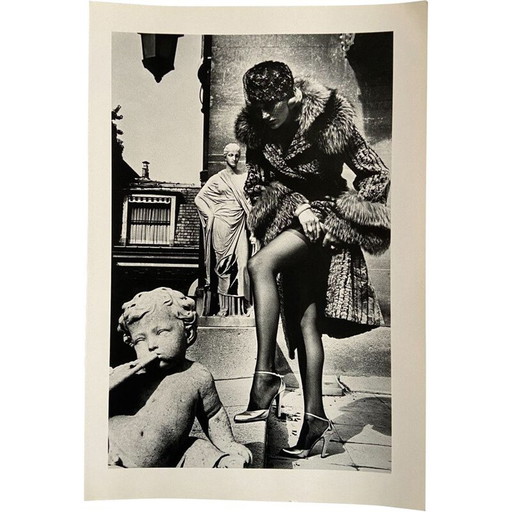 Fotolithografie Jahrgang "Modefotografie, Paris 1977" par Helmut Newton, 1980