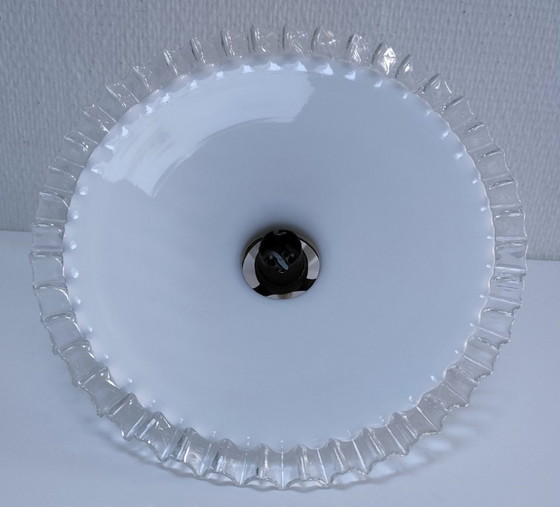 Image 1 of Opalen wandlamp, messing en porselein, begin 20e eeuw