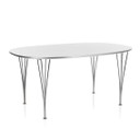 Fritz Hansen Superellips tafel wit laminaat met spanpoten